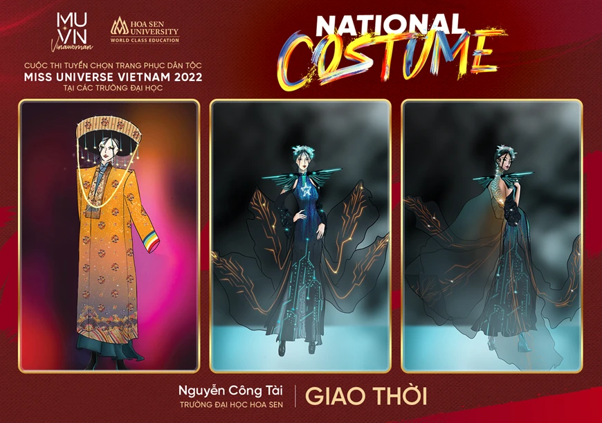 Afin de préparer à l'épreuve « Costume national » pour la représentante de la beauté vietnamienne lors de Miss Univers 2022, les organisateurs de Miss Univers Vietnam 2022 a ouvert un concours auprès des étudiants des universités à travers le pays pour concevoir des costumes nationaux. Photo: Comité organisateur