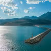 Vue d’ensemble du port de Liên Chiêu, en cours d’aménagement. Photo : Xuân Quý/VNA