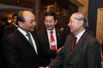 Nguyen Xuan Phuc rencontre la presse en marge du Forum économique mondial à Davos
