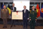 Inauguration du Bureau de l’Attaché de défense du Vietnam en Belgique et auprès de l’UE. Photo : VNA 