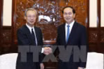 Le président Tran Dai Quang reçoit le président et rédacteur en chef de Kyodo 