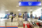 Entrée sur la ligne de métro Nhôn- gare de Hanoi. Photo : VNA