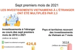 Sept mois: Les investissements vietnamiens à l'étranger ont été multipliés par 2,3