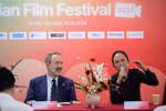 Des intervenants lors de la conférence de presse sur le Festival du film italien à Hanoï, tenu le 16 septembre. Photo : BTC/CVN