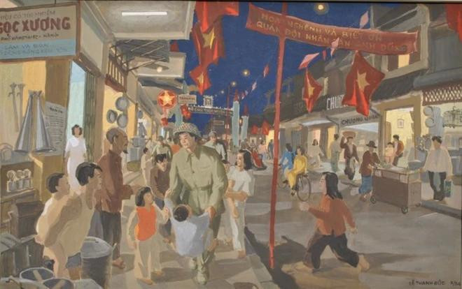 "Hà Nôi dêm giai phong" (Hanoi la Nuit de la Libération) de l’artiste Lê Thanh Duc hanoi dem giai phong.webp