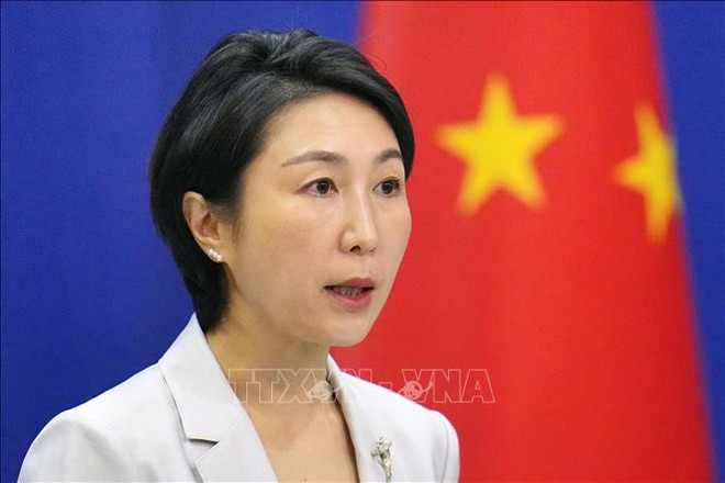 La porte-parole du ministère chinois des Affaires étrangères Mao Ning. Photo: Kyodo/VNA Mao Ning kyodo.jpg