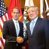 Le vice-Premier ministre permanent Nguyen Hoa Binh (droite) et le maire de San Francisco, Daniel Lurie. Photo: VNA