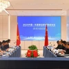 L'entretien entre les deux ministères de la Construction du Vietnam et du Logement et du Développement urbain et rural. Photo: baomoi.com 