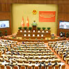La conférence nationale consacrée à la mise en œuvre de la Résolution n°10-NQ/TW du Bureau politique sur le développement de l’économie à capitaux étrangers. Photo: VNA