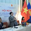 Nguyên Van Quyêt, membre du Comité central du Parti et secrétaire du Comité provincial du Parti de Tây Ninh, lors de la conférence. Photo: baotayninh.vn