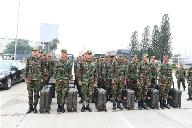 L’Armée cambodgienne au Vietnam pour le 80ᵉ anniversaire de la Fête nationale. Photo : VNA. 