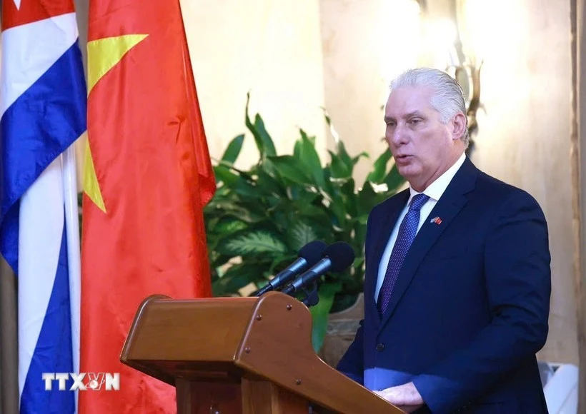 Miguel Diaz-Canel Bermudez, Premier secrétaire du Comité central du Parti communiste cubain et président de Cuba. Photo: VNA 