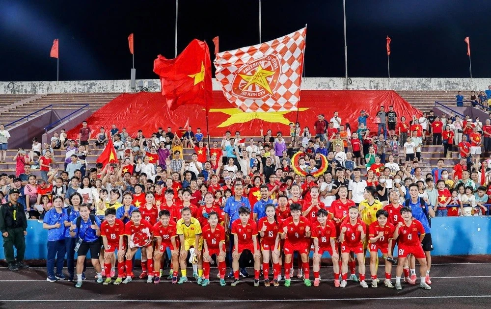 La Confédération asiatique de football (AFC) félicite l’équipe nationale féminine du Vietnam. Photo : VFF.