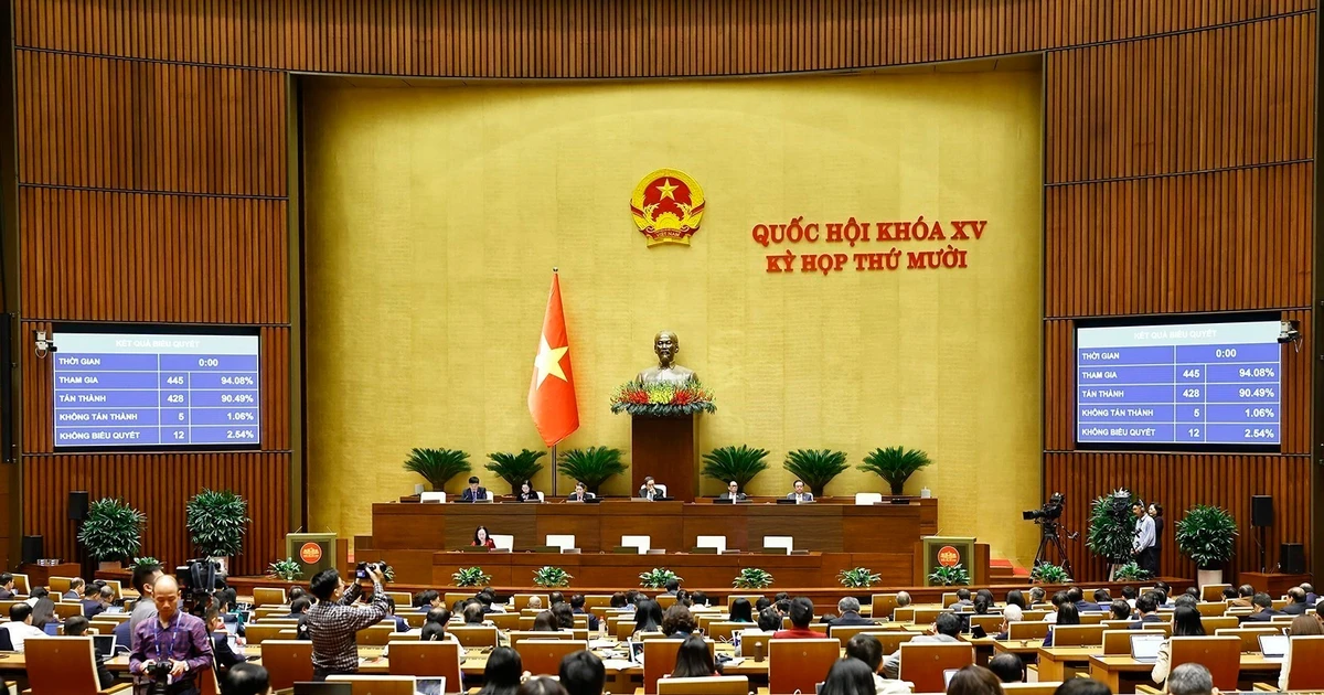 La Loi sur l’épargne et la lutte contre le gaspillage, avec une large majorité de voix favorables. Photo : VNA.