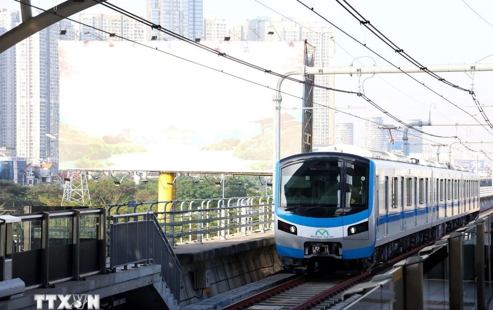 La ligne de métro Ben Thanh-Suoi Tien sera gratuite pour le Nouvel An 2026. Photo : VNA.