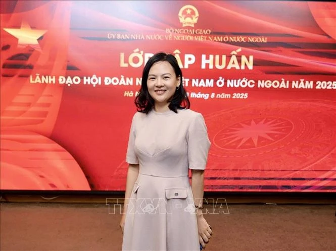Tran Ha My, directrice du Réseau vietnamien d’innovation en France (VINEU France) et présidente de l’Association des jeunes entrepreneurs vietnamiens en Europe (VYBE). Photo : VNA.