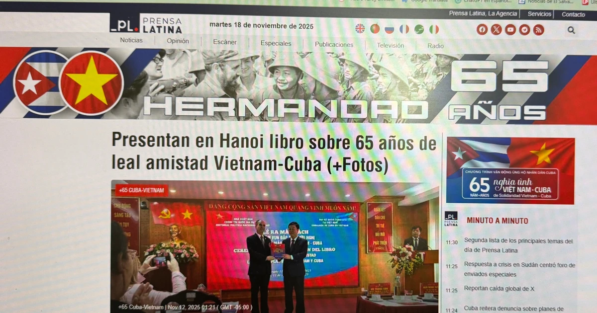 Prensa Latina lance une rubrique spéciale intitulée "Cuba-Vietnam : 65 ans de fraternité". Photo : VNA. 