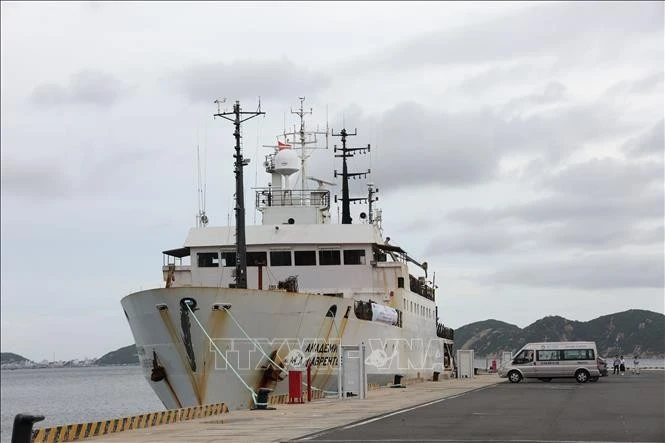 Le navire de recherche scientifique Académicien Lavrentyev. Photo : VNA. 