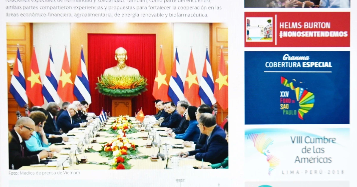 Les médias cubains soulignent l’importance de la visite du plus haut législateur cubain au Vietnam. Photo : VNA.