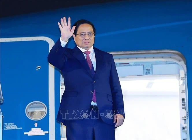 Le Premier ministre Pham Minh Chinh se rend en Chine. Photo : VNA. 