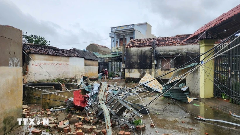 Thanh Hoa après le passage du typhon. Photo : VNA. 
