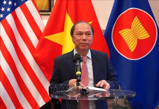 L’ambassade du Vietnam aux États-Unis a organisé le 17 septembre, une cérémonie solennelle à Washington D.C. pour marquer le 80e anniversaire de la Fête nationale du Vietnam. Photo : VNA.