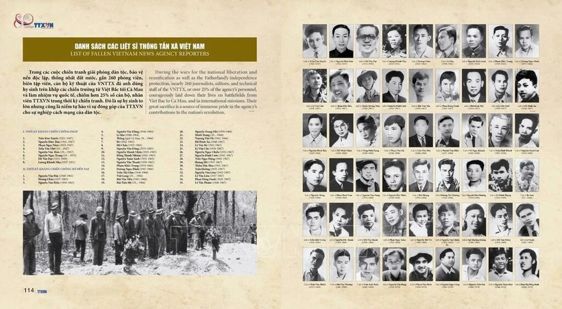 Plus de 450 cadres de la VNA ont été envoyés sur les fronts du Sud, sans compter des centaines de cadres, reporters, rédacteurs et techniciens du Nord qui ont participé aux campagnes sur les champs de bataille du Sud, du Laos et du Cambodge. Photo : VNA.