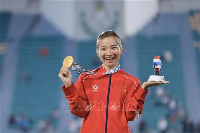 La « reine de l'athlétisme » Nguyên Thi Oanh. Photo: VNA.