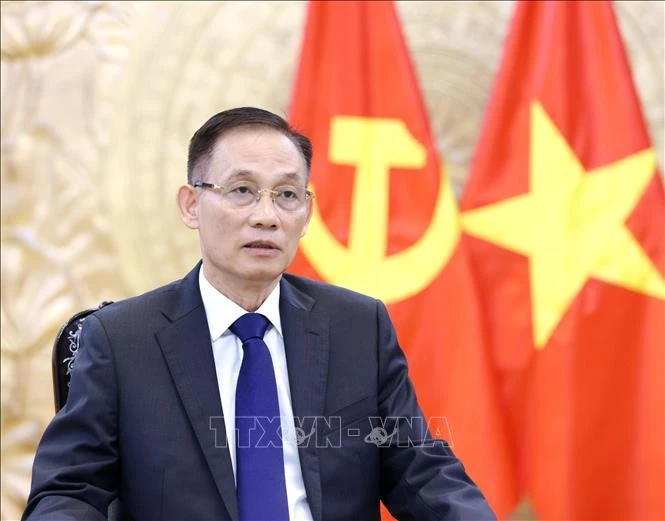 Le ministre vietnamien des Affaires étrangères, Le Hoai Trung. Photo : VNA. 