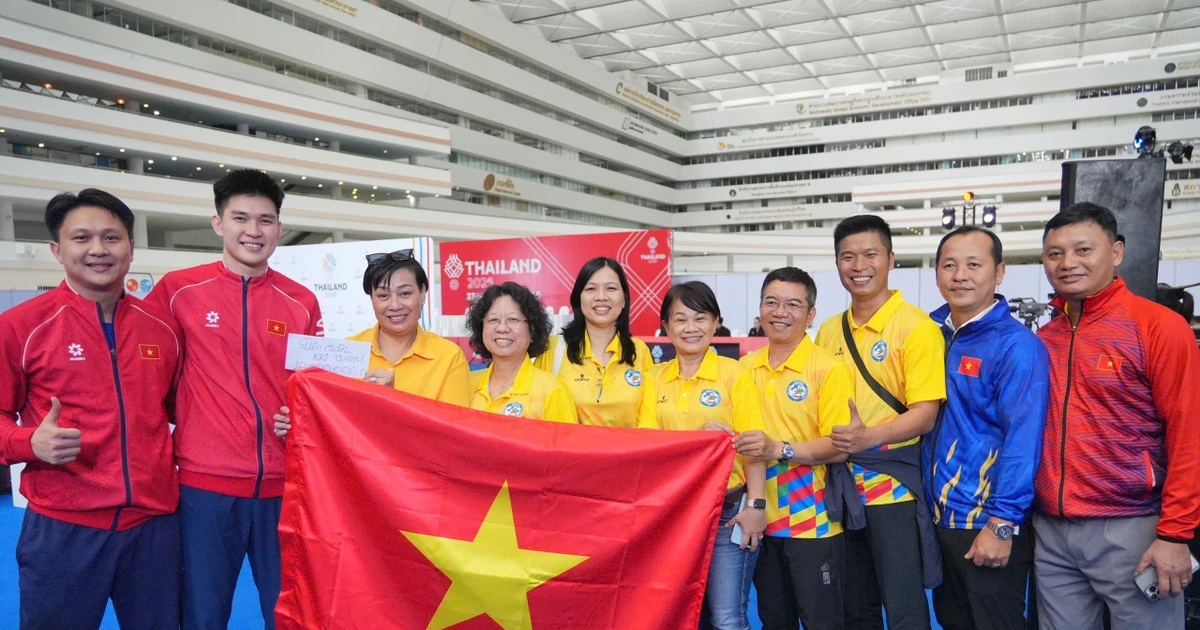 L'équipe nationale de karaté. Photo : VNA.