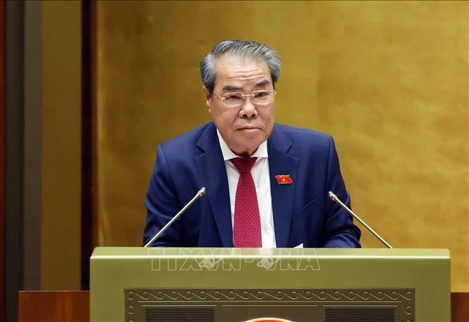 Le président de la Commission des pétitions et de la supervision de l’Assemblée nationale, Duong Thanh Binh à la 10e session de l’Assemblée nationale. Photo : VNA.