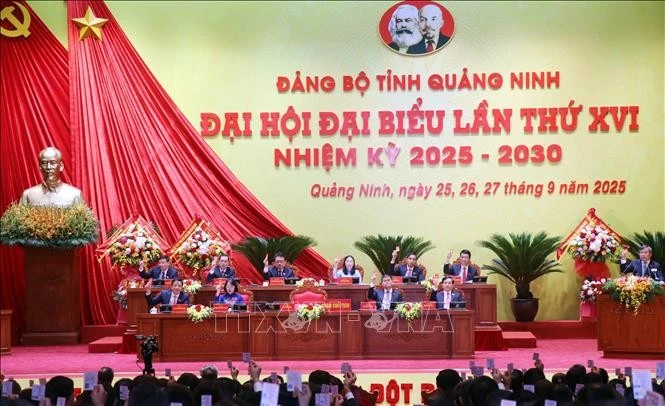 Le 15ᵉCongrès de l'organisation du Parti provincial de Quang Ninh (mandat 2025-2030). Photo : VNA.
