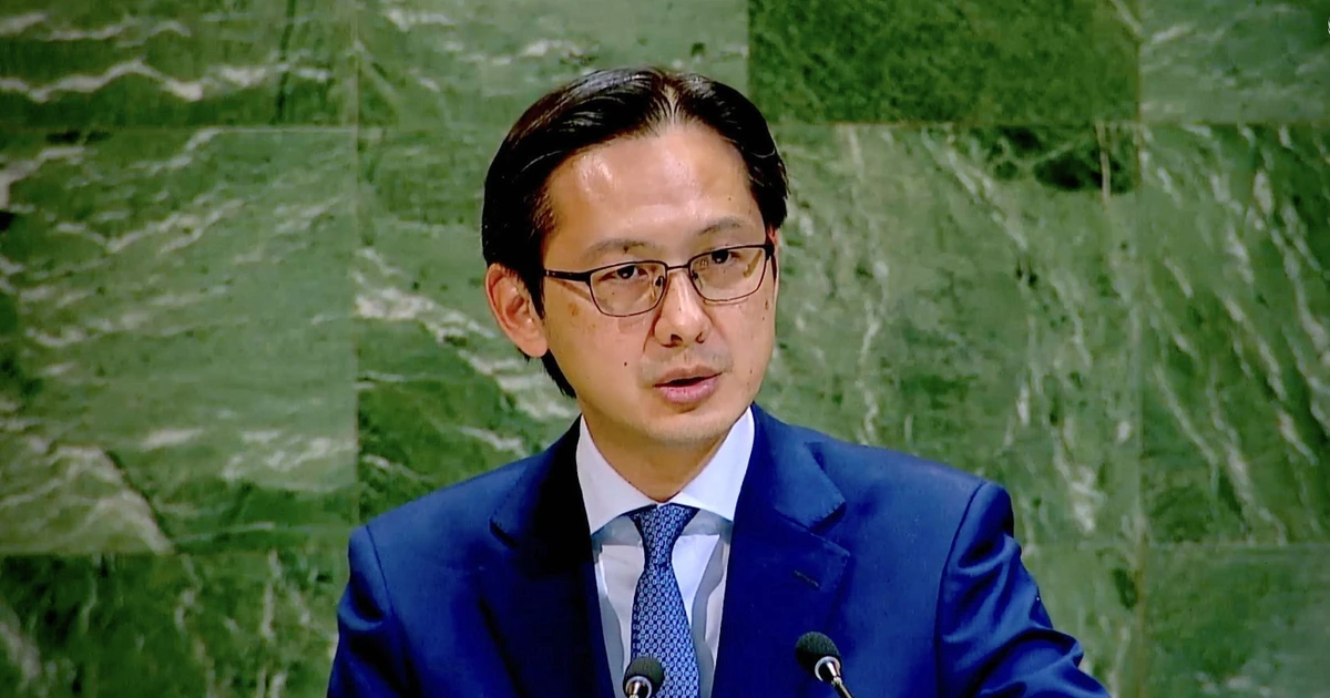 L'ambassadeur Dô Hùng Viêt, représentant permanent du Vietnam auprès de l'ONU, s'exprime lors du débat. Photo : VNA. 