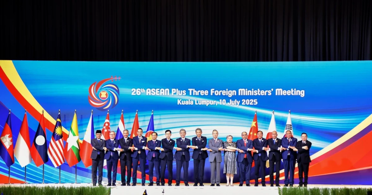 Les ministres à la la réunion ASEAN+3. Photo : VNA.