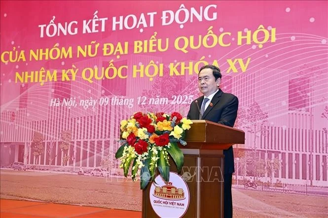 Le président de l’AN Tran Thanh Man lors de l'événement. Photo : VNA.