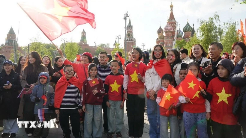 Expatriés vietnamiens en Fédération de Russie. Photo : VNA