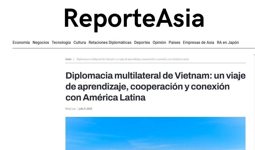 Capture d'écran du site Reporte Asia. 