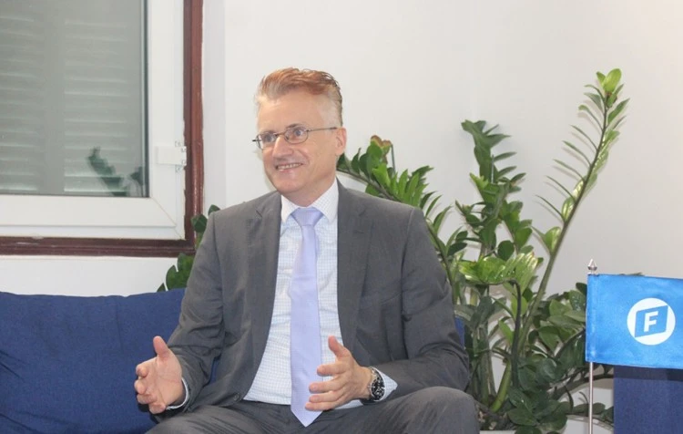 Le professeur Andreas Stoffers – directeur national de l'Institut Friedrich Naumann pour la liberté (FNF) au Vietnam. Photo : baoquocte.vn 
