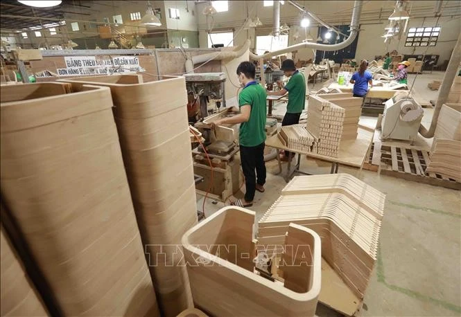 Le Vietnam se classe actuellement au 5ᵉ rang mondial et au 2ᵉ rang asiatique pour les exportations de bois et de produits forestiers. Photo : VNA.