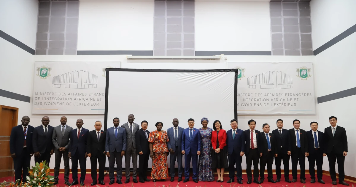 Conférence sur la politique économique et la coopération Vietnam-Côte d'Ivoire, le 10 juillet 2025. Photo : VNA.