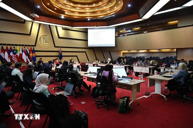 Vue de la 13e réunion du Comité mixte de coopération ASEAN-Nouvelle-Zélande. Photo: VNA 