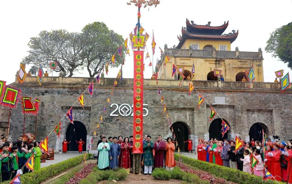 Le secteur central de la Cité impériale de Thang Long-Hanoi inscrit en 2010 au patrimoine culturel mondial. Photo : VNA. 