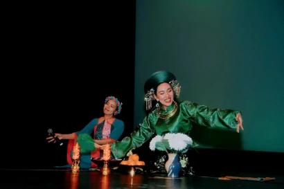 L'une des représentations empreintes d'identité culturelle vietnamienne à Vietnam Day 2025 en Nouvelle-Zélande. Photo : VNA