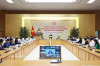 Le Premier ministre Pham Minh Chinh prend la parole lors de la 32e réunion du comité national de pilotage pour la lutte contre la pêche INN, le 3 mars. (Photo : VNA)