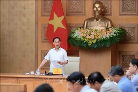 Le vice-Premier ministre Bui Thanh Son s’exprime lors de la visioconférence, à Hanoi, le 11 septembre. Photo : VNA
