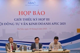 Vue de la conférence de presse, à Hanoï le 19 juin. Photo: VNA