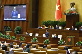 Le ministre de l’Éducation et de la Formation, Nguyên Kim Son devant l’Assemblée nationale. Photo : VNA