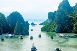 La baie de Ha Long, province de Quang Ninh (Nord), destination de choix des touristes tant vietnamiens qu’étrangers. Photo: VNA