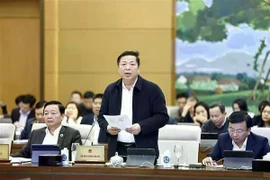 Le ministre des Transports Trân Hông Minh s’exprime lors de la 42e session du Comité permanent de l’Assemblée nationale. Photo: VNA