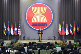 Le secrétaire général du Parti communiste du Vietnam (PCV), Tô Lâm, prononce un discours lors de la cérémonie marquant le 30e anniversaire de l'adhésion du Vietnam à l'ASEAN. Photo : VNA